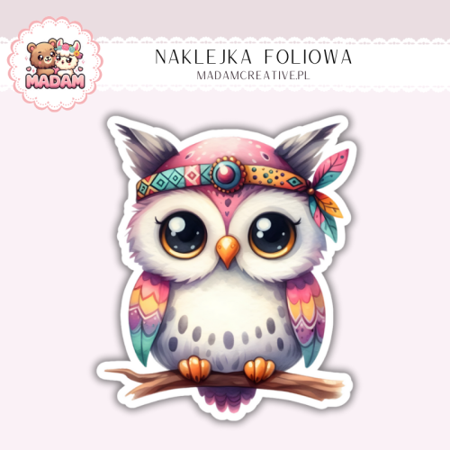 Naklejka foliowa sówka boho MaDam Creative