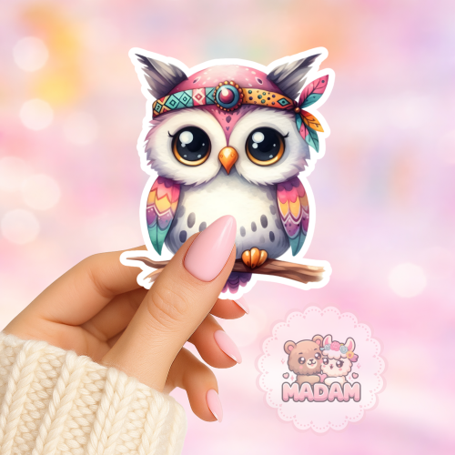 Naklejka foliowa sówka boho MaDam Creative