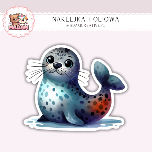 Naklejka foliowa foczka kawaii MaDam Creative