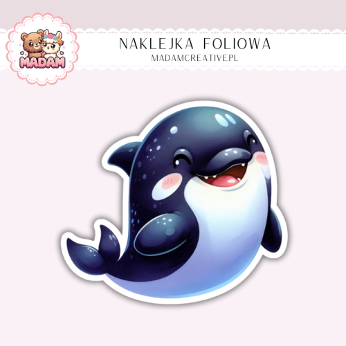 Naklejka foliowa orka kawaii MaDam Creative