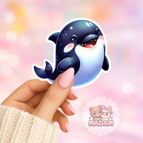 Naklejka foliowa orka kawaii MaDam Creative