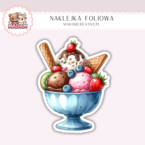 Naklejka foliowa puchar lodowy MaDam Creative