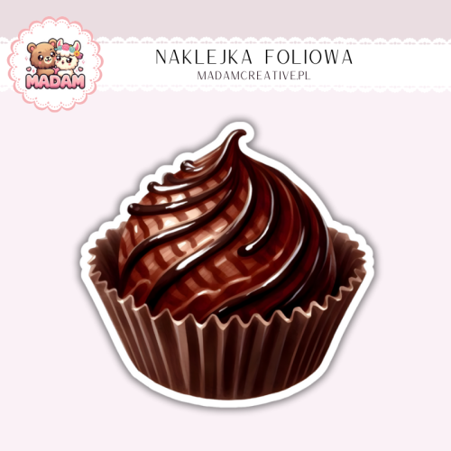 Naklejka foliowa babeczka czekoladowa MaDam Creative