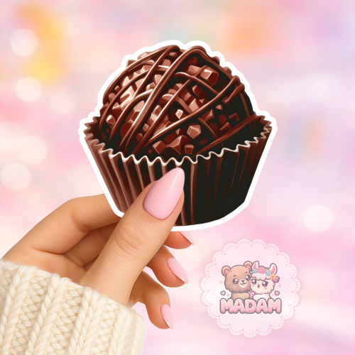 Naklejka foliowa czekoladowa pralinka MaDam Creative