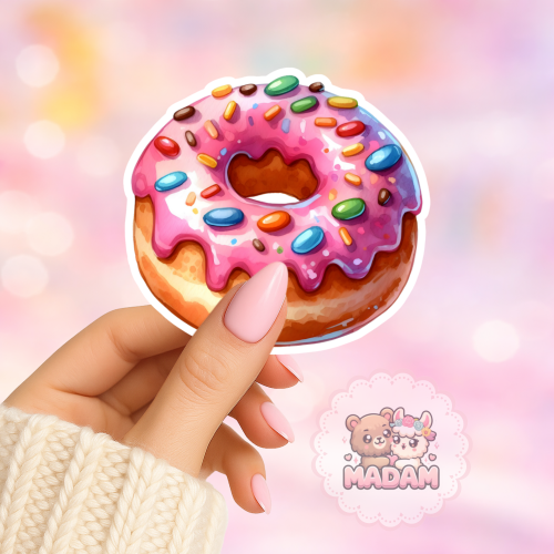 Naklejka foliowa donut z posypką MaDam Creative