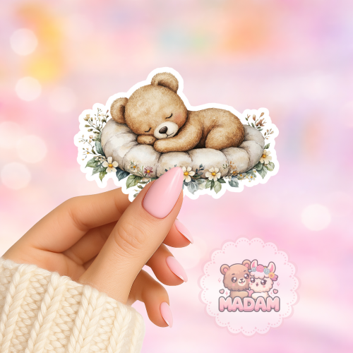 Naklejka foliowa śpiący miś MaDam Creative