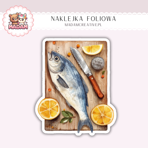 Naklejka foliowa ryba z cytryną MaDam Creative