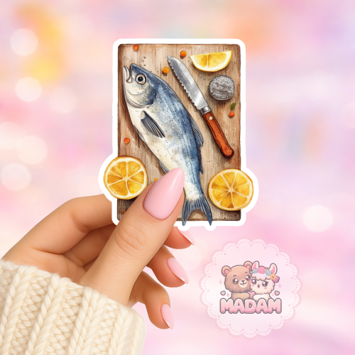 Naklejka foliowa ryba z cytryną MaDam Creative