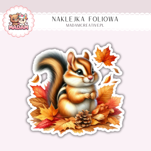 Naklejka foliowa wiewiórka jesienna MaDam Creative
