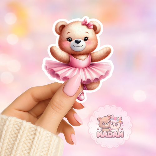 Naklejka foliowa miś baletnica MaDam Creative