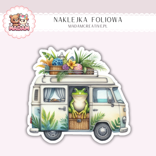 Naklejka foliowa van z roślinami MaDam Creative