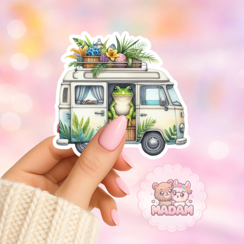 Naklejka foliowa van z roślinami MaDam Creative