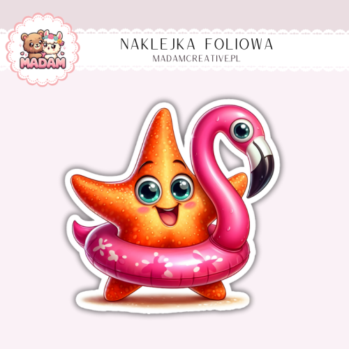 Naklejka foliowa rozgwiazda w dmuchanym kole MaDam Creative