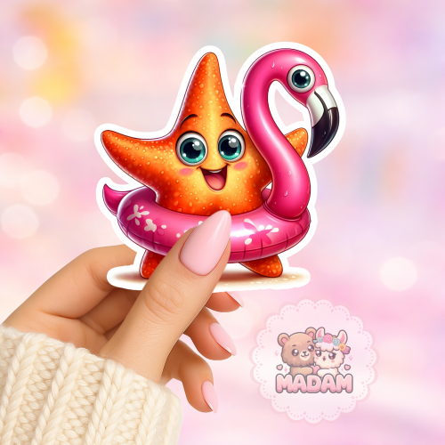 Naklejka foliowa rozgwiazda w dmuchanym kole MaDam Creative