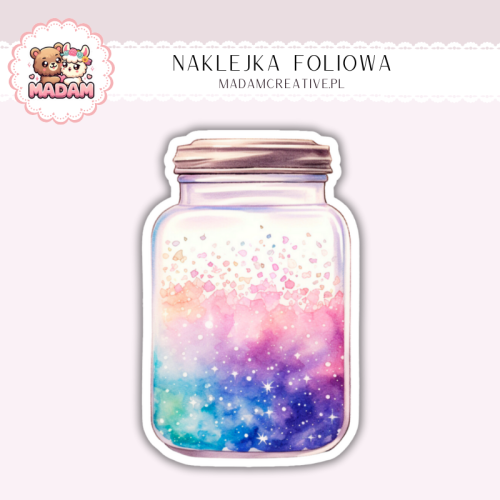 Naklejka foliowa słoik galaxy MaDam Creative