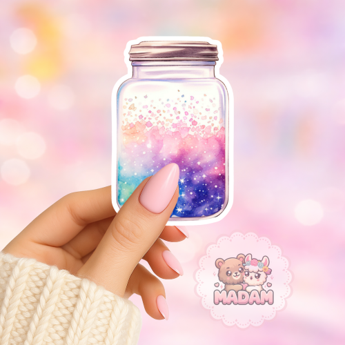 Naklejka foliowa słoik galaxy MaDam Creative