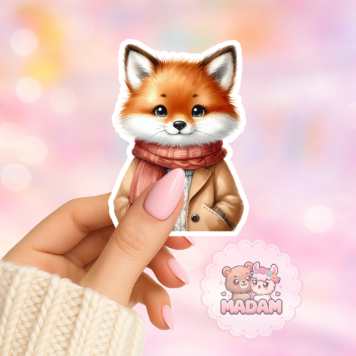 Naklejka foliowa lisek w szaliku MaDam Creative