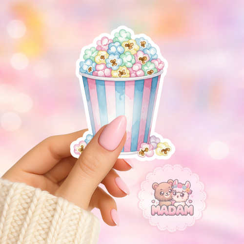 Naklejka foliowa popcorn pastelowy MaDam Creative