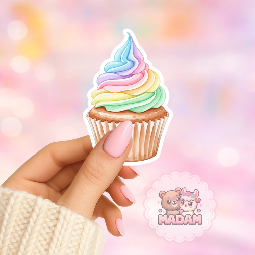 Naklejka foliowa babeczka cupcake pastelowa MaDam Creative
