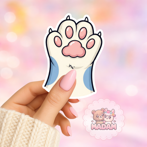 Naklejka foliowa kocia łapka kremowa MaDam Creative