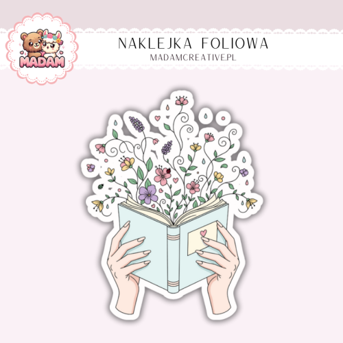 Naklejka foliowa czytająca dziewczyna vintage MaDam Creative