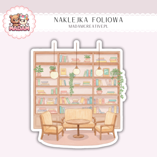 Naklejka foliowa biblioteczka cozy MaDam Creative
