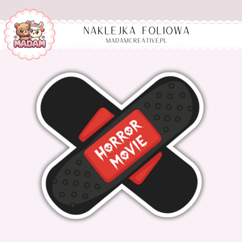 Naklejka foliowa plaster horror movie MaDam Creative