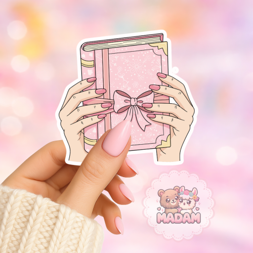 Naklejka foliowa książka z kokardą MaDam Creative