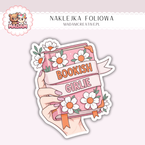 Naklejka foliowa bookish girl MaDam Creative