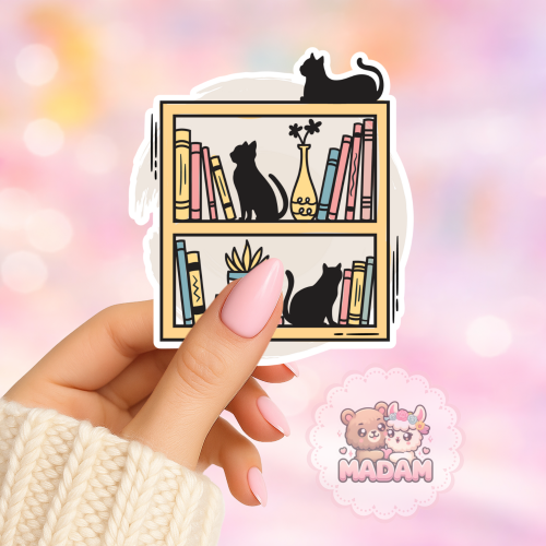 Naklejka foliowa regał z kotami MaDam Creativ