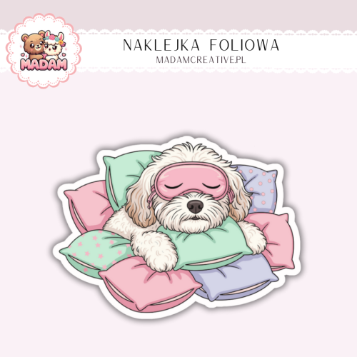 Naklejka foliowa śpiący piesek MaDam Creative