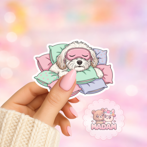 Naklejka foliowa śpiący piesek MaDam Creative