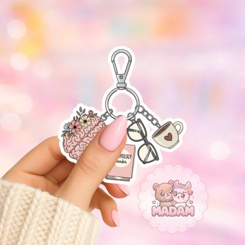 Naklejka foliowa brelok książka booklover MaDam Creative