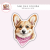 Naklejka foliowa piesek corgi z bandanką MaDam Creative