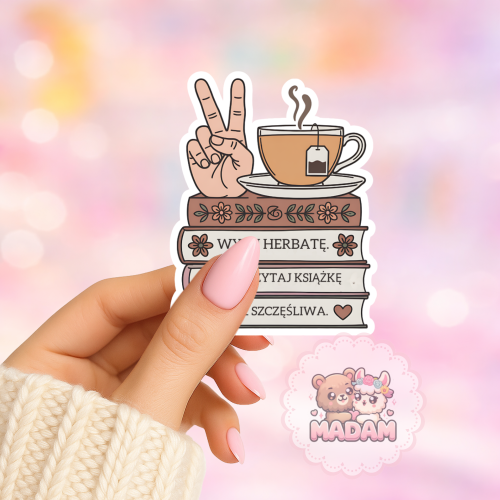 Naklejka foliowa kawa i książki MaDam Creative