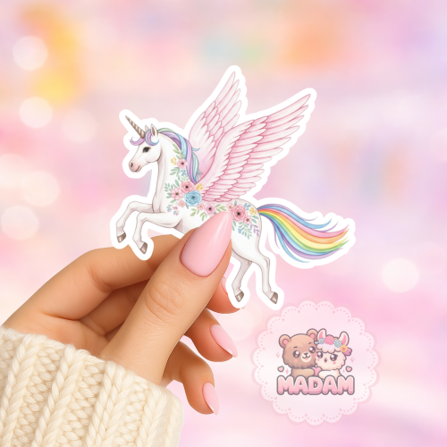 Naklejka foliowa pegaz jednorożec pastelowy MaDam Creative