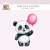 Naklejka foliowa panda z balonem MaDam Creative