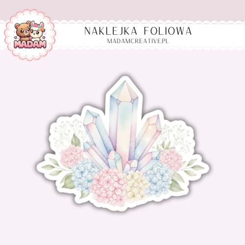 Naklejka foliowa kryształy pastelowe MaDam Creative