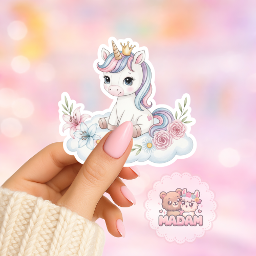 Naklejka foliowa jednorożec pastelowy MaDam Creative