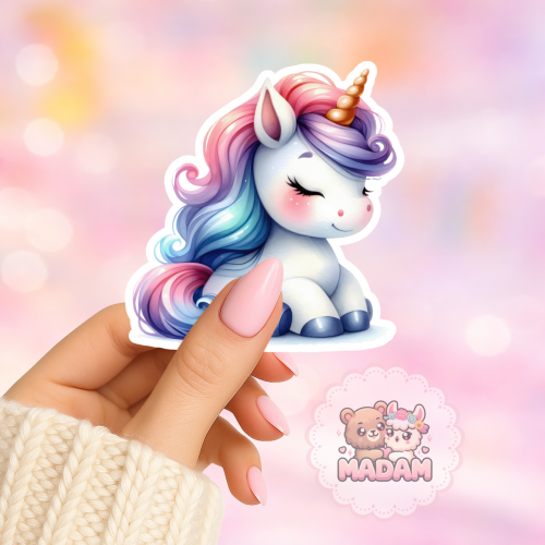Naklejka foliowa jednorożec pastelowy MaDam Creative