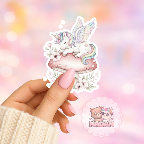 Naklejka foliowa jednorożec na babeczce MaDam Creative
