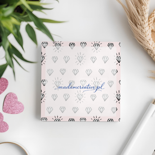 Karteczki do notowania 7,5x7,5 cm 50 szt Doodles diamenty MaDam Creative (2).png
