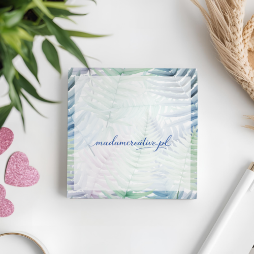 Karteczki do notowania 7,5x7,5 cm 50 szt Liście Chłodna Elegancja MaDam Creative (2).png