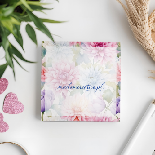 5906040417844 Karteczki do notowania 7,5x7,5 cm 50 szt Pastelowe Akwarelowe Kwiaty 3 MaDam Creative (2).png