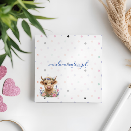 Karteczki do notowania 7,5x7,5 cm 50 szt Krówka w Kwiatach Polne Kwiaty MaDam Creative (2).png
