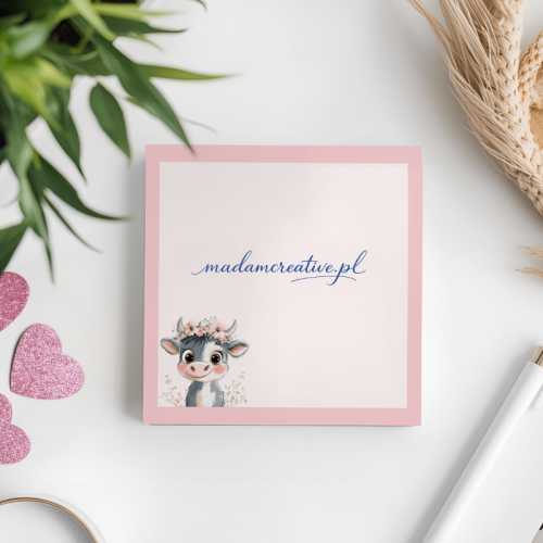 Karteczki do notowania 7,5x7,5 cm 50 szt Lama w Wianku Pastelowy Styl 2 MaDam Creative (2).png