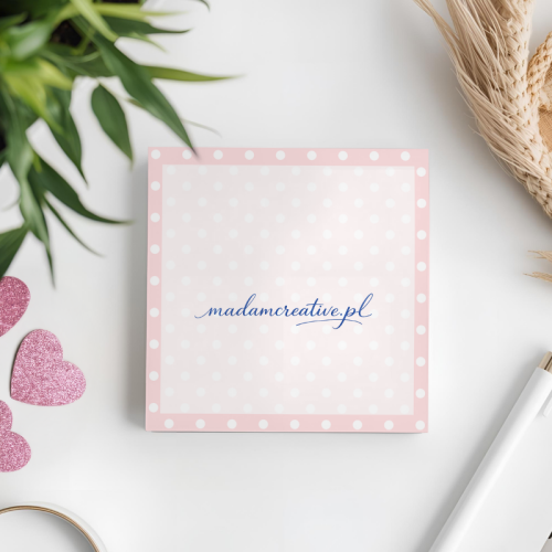 Karteczki do notowania 7,5x7,5 cm 50 szt Pastelowe Groszki MaDam Creative (2).png