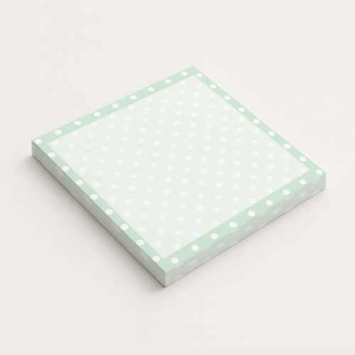5906040417745 Karteczki do notowania 7,5x7,5 cm 50 szt Pastelowe Groszki Zielone MaDam Creative.png