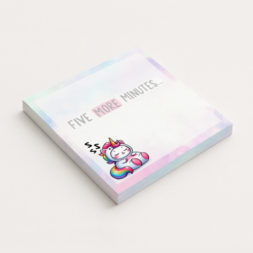 5906040417622 Karteczki do notowania 7,5x7,5 cm 50 szt Jednorożec Five More Minutes MaDam Creative.png
