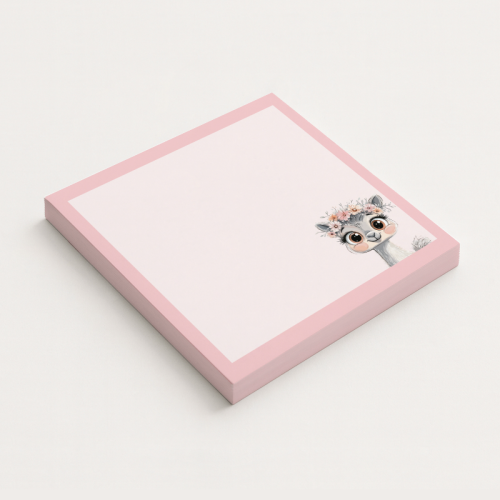 5906040417561 Karteczki do notowania 7,5x7,5 cm 50 szt Lama w Wianku Pastelowy Styl MaDam Creative.png